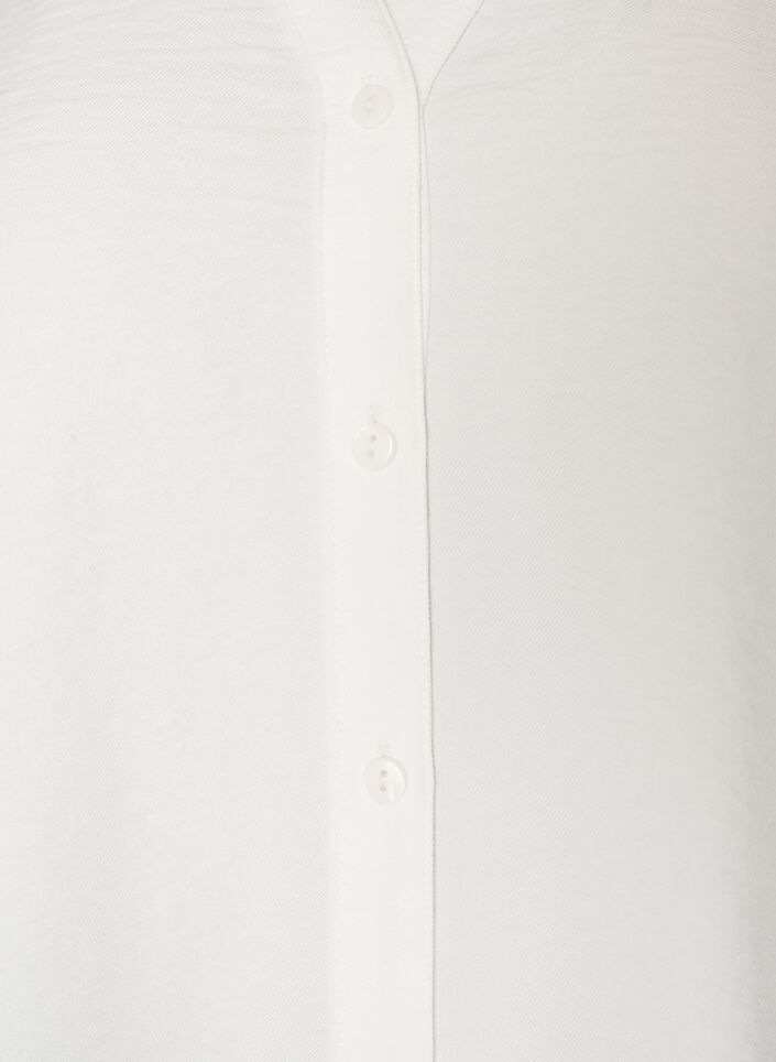 Chemise ample avec col en V, Blanc, Packshot image number 2