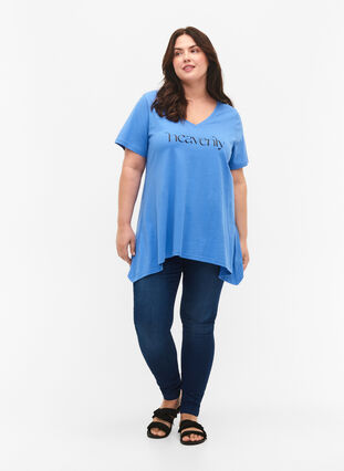 T-shirt en coton à manches courtes, Ultramarine HEAVENLY, Model image number 2