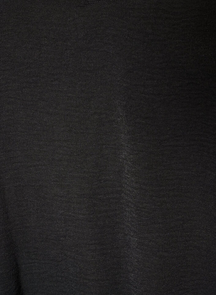 Blouse &agrave; la silhouette ballon avec col en V, Noir, Packshot image number 2