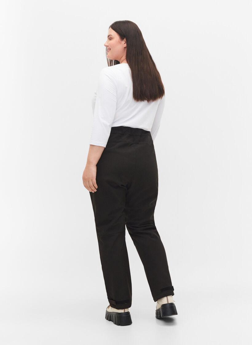 Pantalon Softshell avec velcro ajustable, Noir, Model image number 2