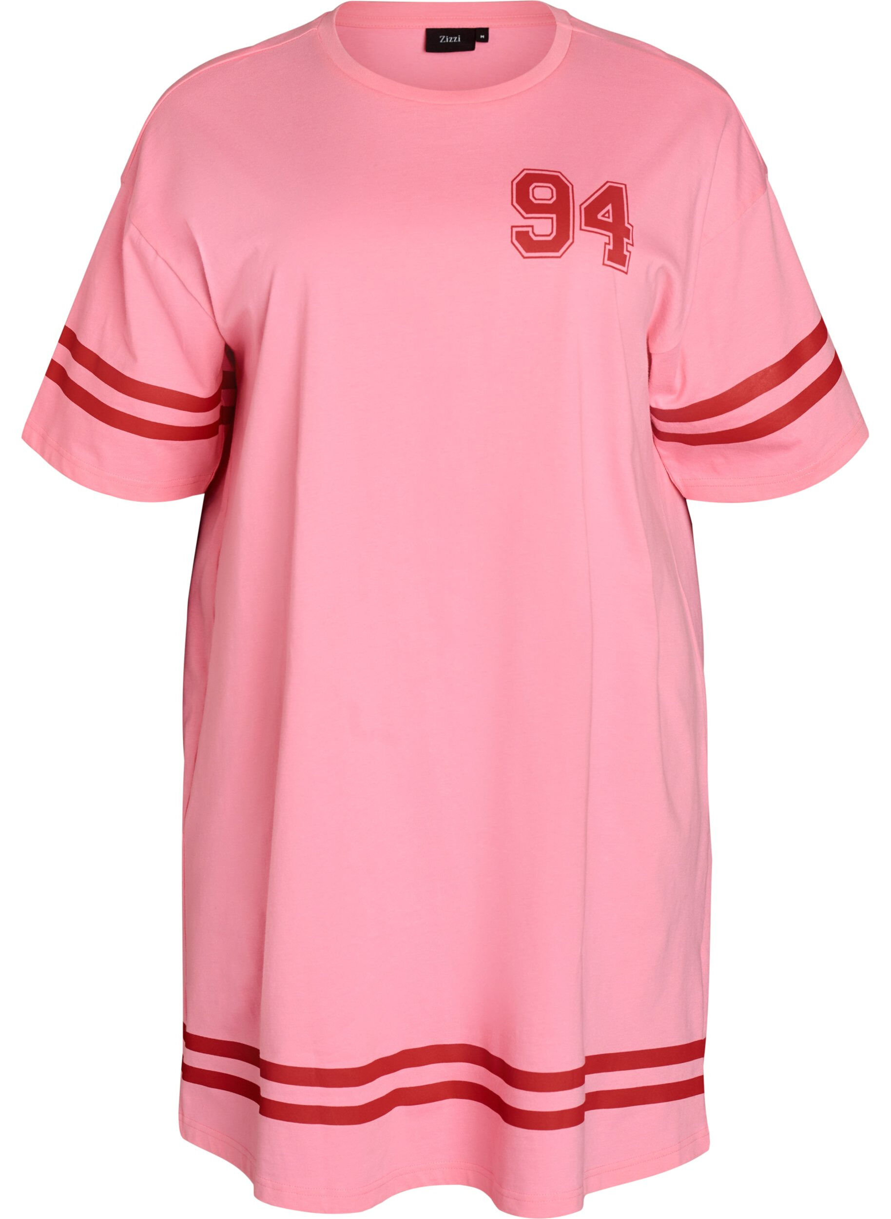 Robe T-shirt courte avec d&eacute;tails sportifs