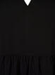 Robe &agrave; manches courtes coupe trap&egrave;ze avec d&eacute;coupes, Noir, Packshot image number 2