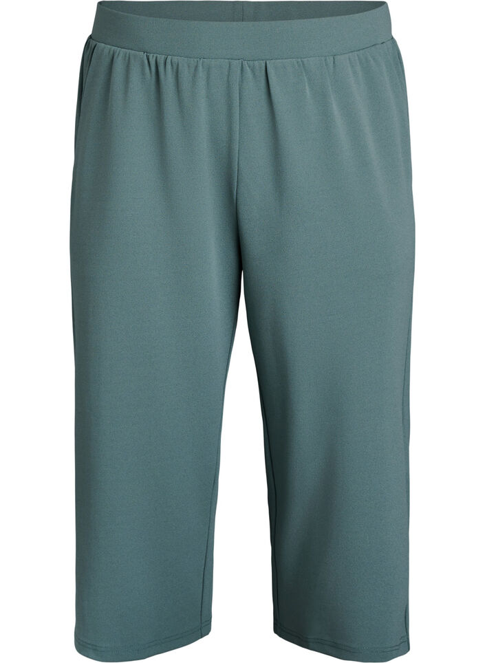 Culotte taille haute &agrave; coupe ample, Vert fonc&eacute;, Packshot image number 0