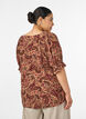 Chemisier en viscose avec imprim&eacute; paisley et encolure carr&eacute;e, Marron, Model image number 2