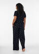 Bas de pyjama c&ocirc;tel&eacute; &agrave; imprim&eacute; floral, Noir, Model image number 1