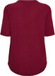 Blouse textur&eacute;e &agrave; manches coude, Bordeaux, Packshot image number 1