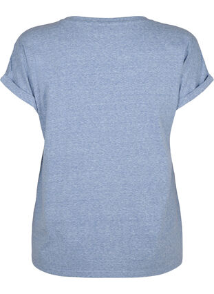 T-shirt mélangé à manches courtes, Moonlight Blue Mel. , Packshot image number 1