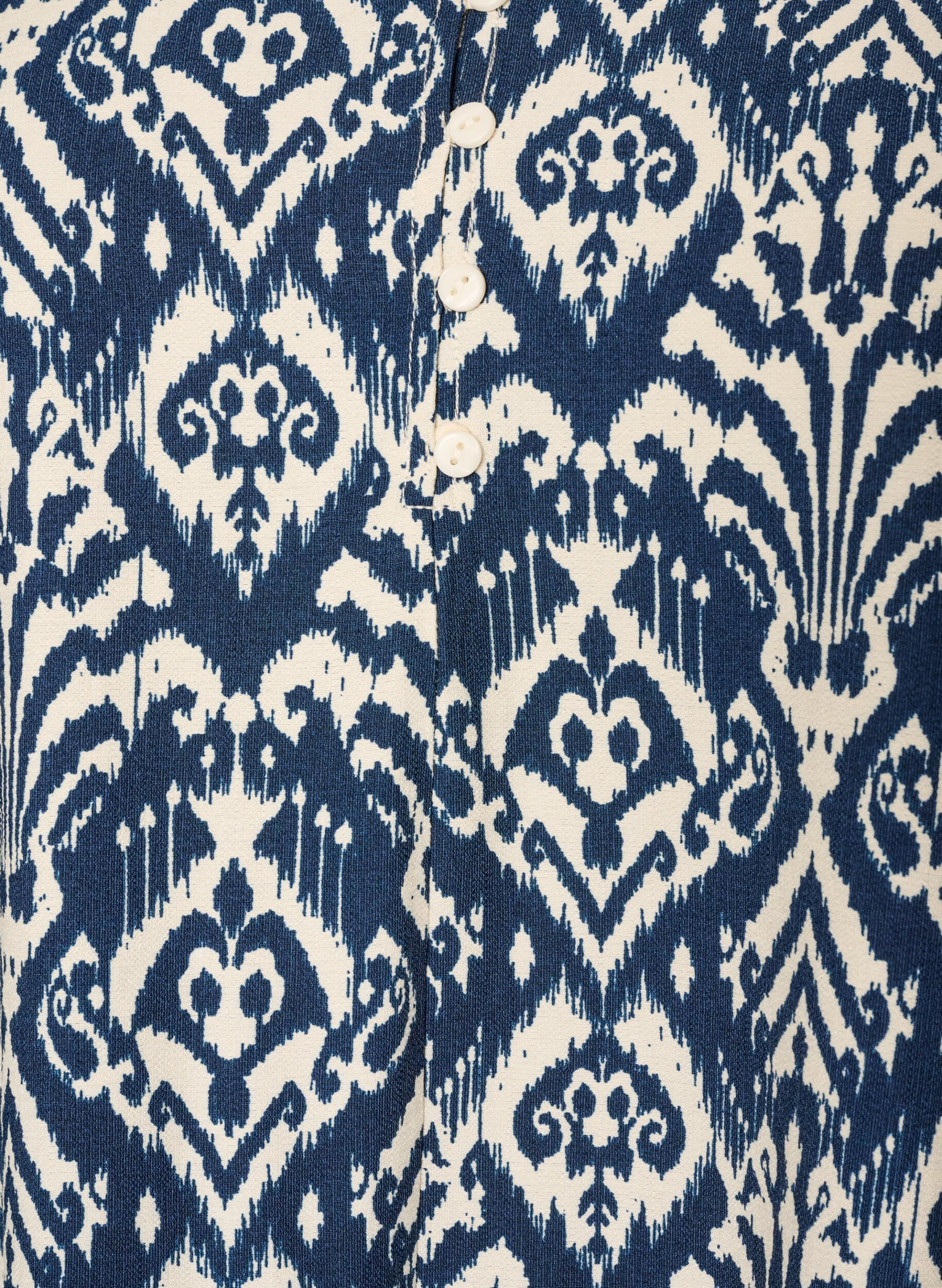 ZizziRobe imprim&eacute;e en viscose &agrave; manches longues, Bleu, Packshot image number 2