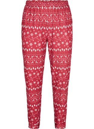Pantalon de Noël avec imprimé, Tango Red/White AOP, Packshot image number 0