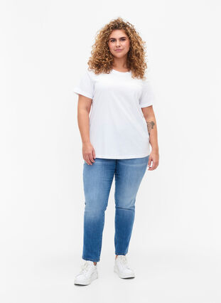 T-shirt en coton basique, Bright White, Model image number 2