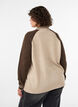 Cardigan avec manches et col contrastants, Beige, Model image number 2