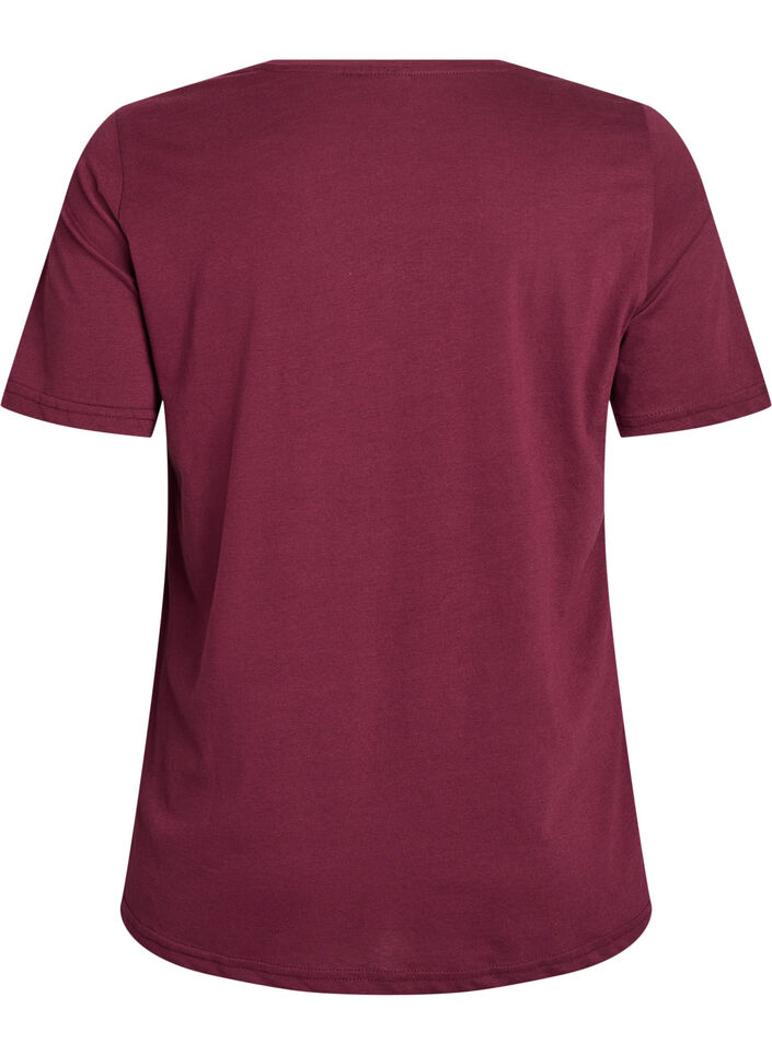 T-shirt imprim&eacute;, Bordeaux, Packshot image number 1