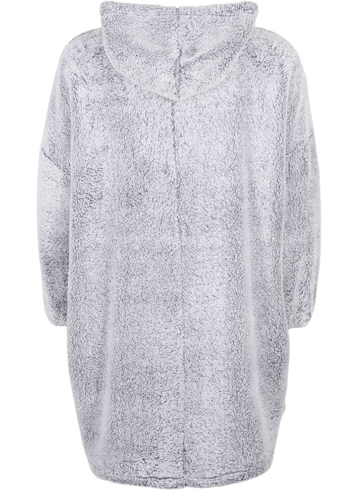 Robe en peluche surdimensionnée avec poche, Grey Melange, Packshot image number 1