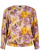 Chemisier à smocks avec imprimé floral, Purple Flower, Packshot image number 0