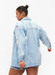 Veste en jean ample avec détails de fente, Light blue denim, Model image number 1