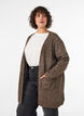 Cardigan long avec poches, Marron, Model image number 0