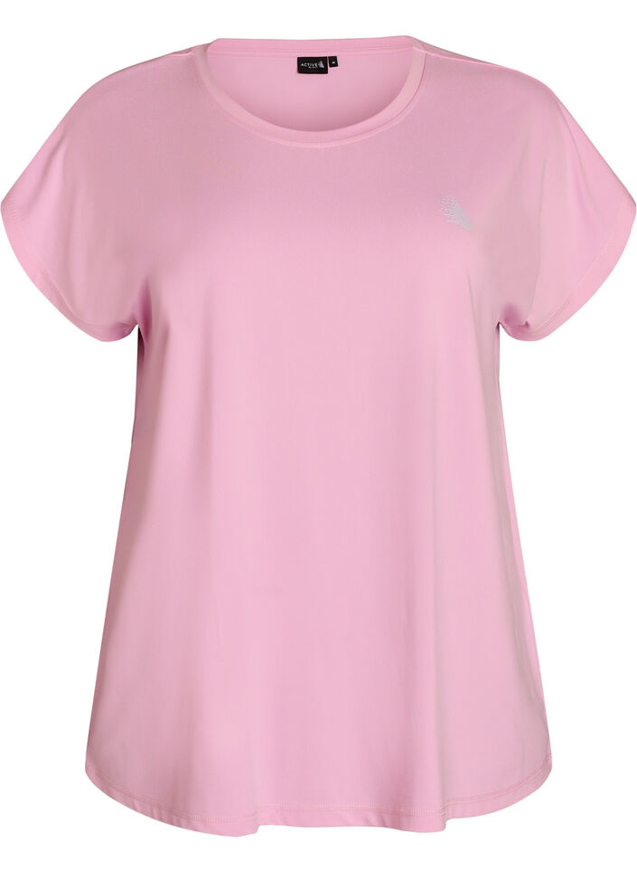 T-shirt de sport couleur unie, Rose, Packshot image number 0