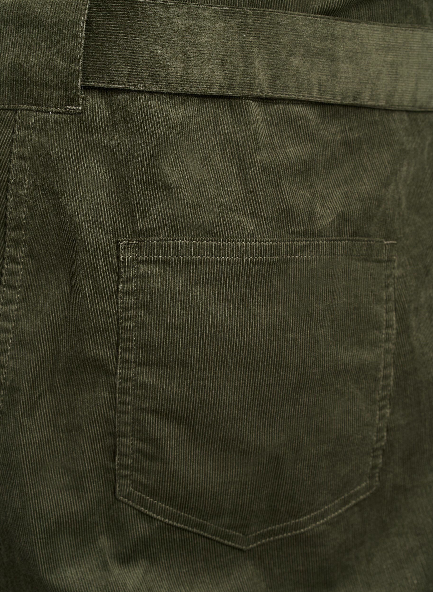 Zizzi Combinaison en velours c&ocirc;tel&eacute; &agrave; jambes droites, Vert, Packshot image number 4