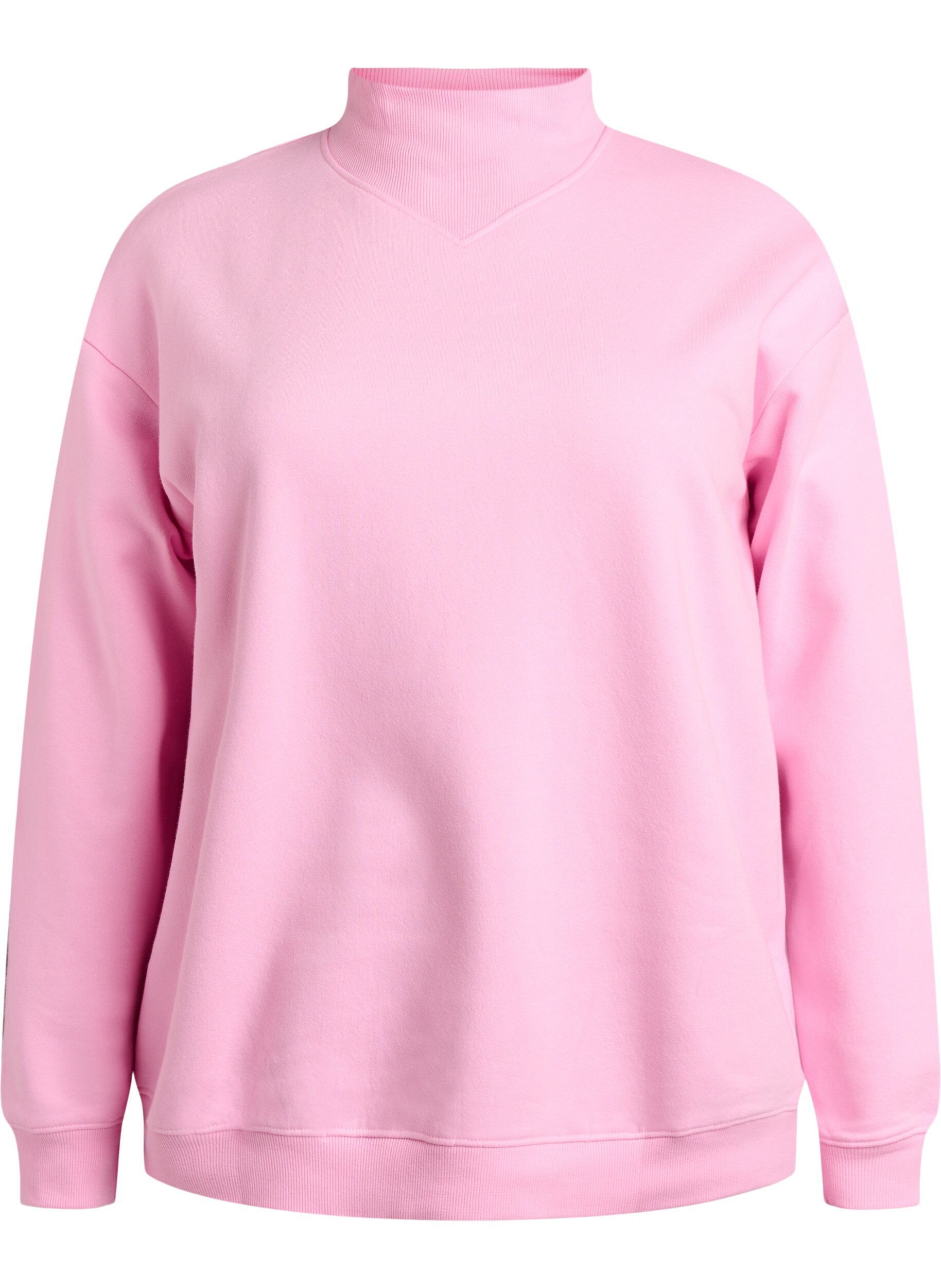 Zizzi Sweat-shirt &agrave; col montant et manches longues, Rose, Packshot image number 0