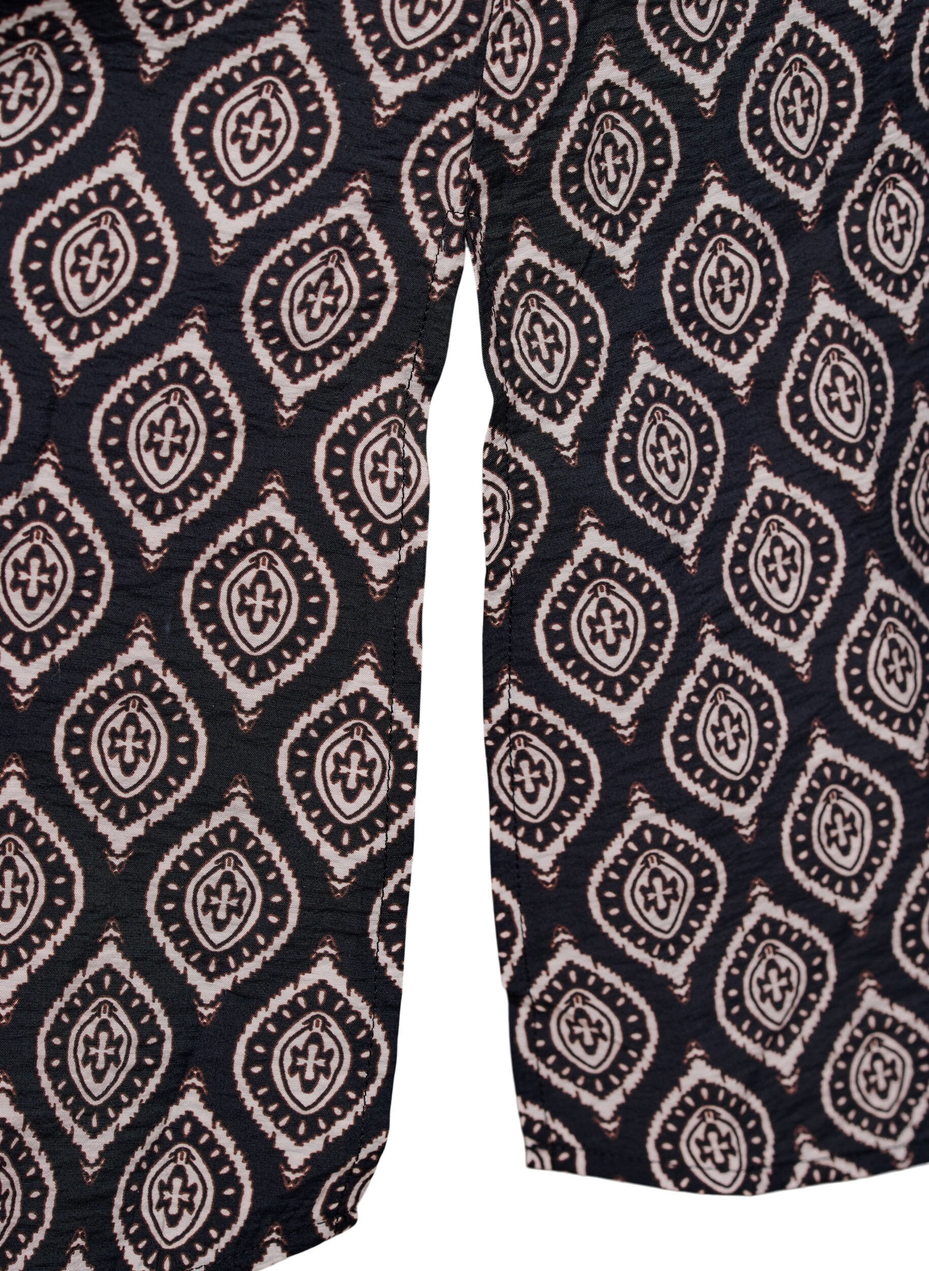 Zizzi Robe &agrave; col en V en viscose, Bleu, Packshot image number 3