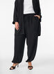 Pantalon balloon taille haute, Noir, Model image number 2