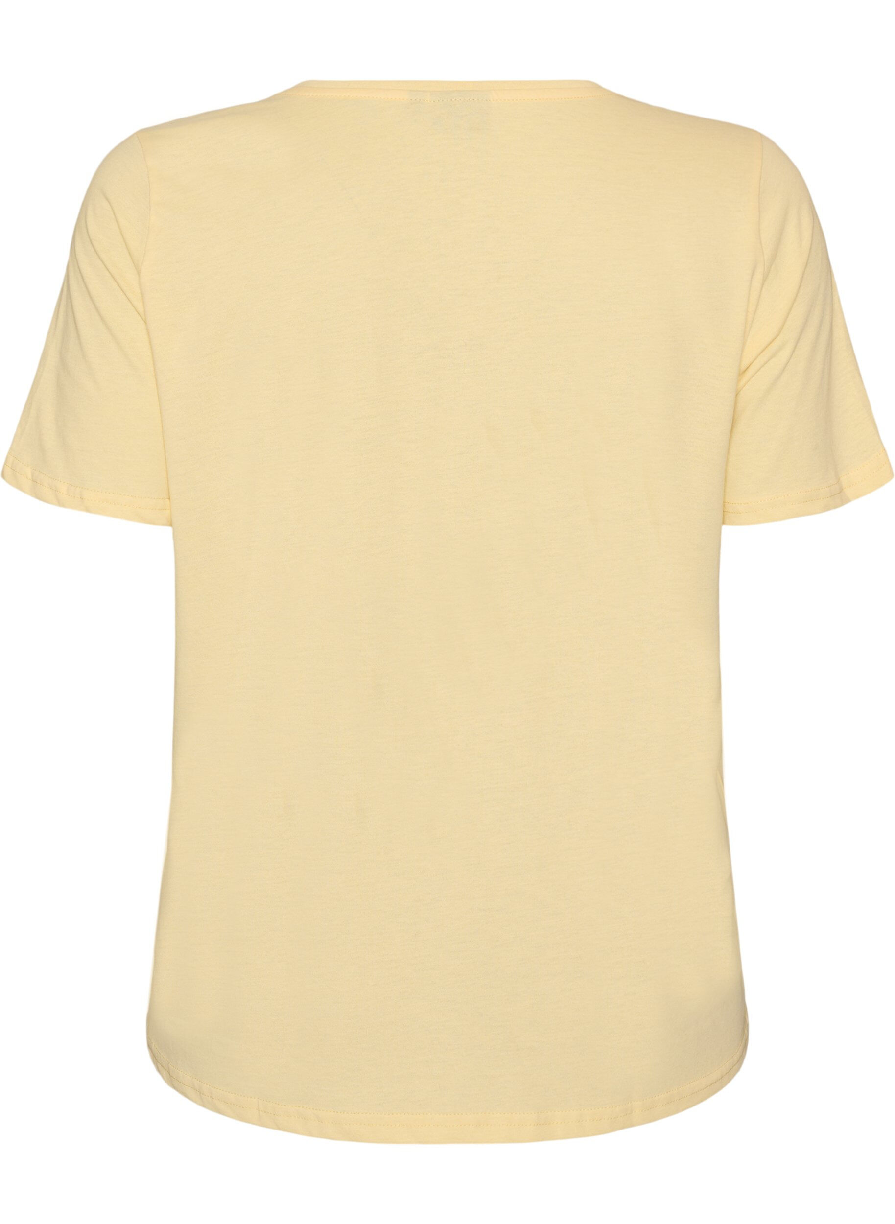 ZizziT-shirt imprim&eacute;, Jaune, Packshot image number 1