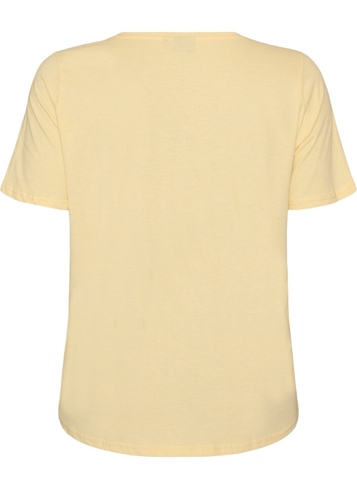 T-shirt imprim&eacute;, Jaune, Packshot image number 1