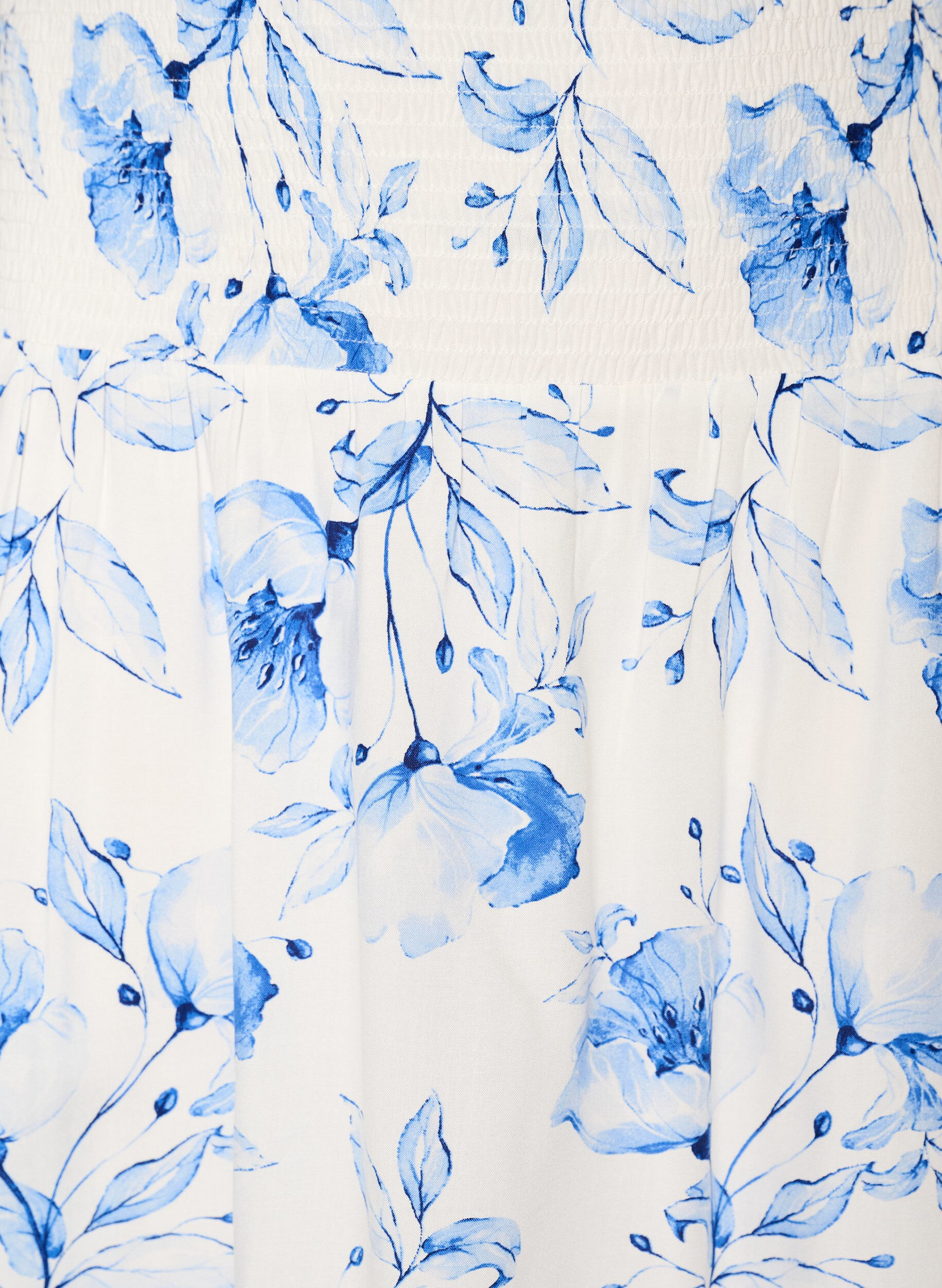 Zizzi Jupe courte &agrave; taille smock&eacute;e, Bleu, Packshot image number 2