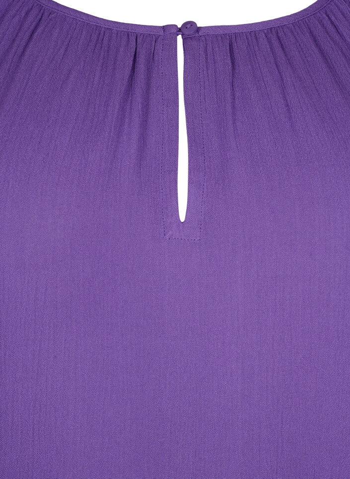 Tunique en viscose à manches 3/4, Violet, Packshot image number 2