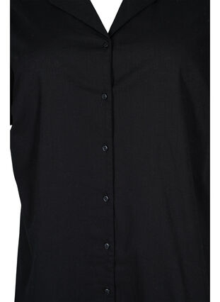 Chemise en coton à manches courtes, Black, Packshot image number 2
