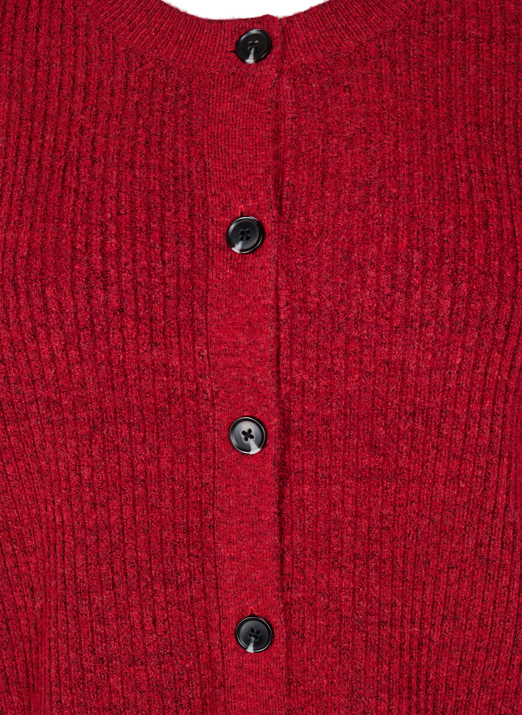 ZizziCardigan en tricot c&ocirc;tel&eacute; avec boutons, Rouge, Packshot image number 2
