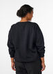 Sweatshirt avec détail statement, Noir, Model image number 2