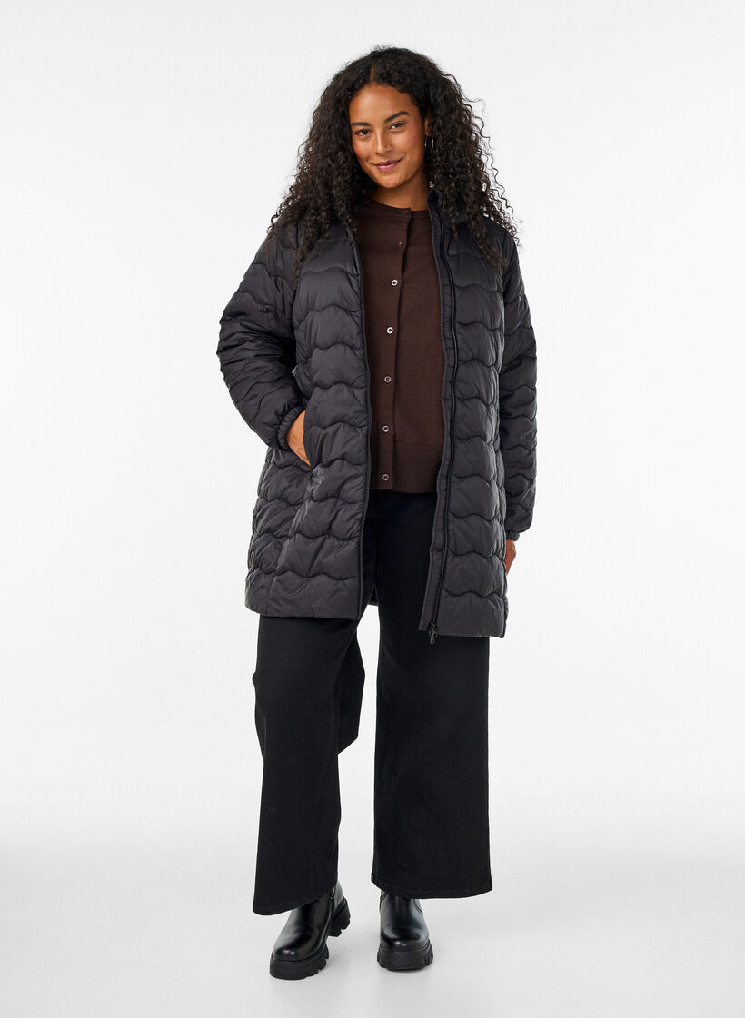 Veste matelass&eacute;e, Noir, Model image number 1