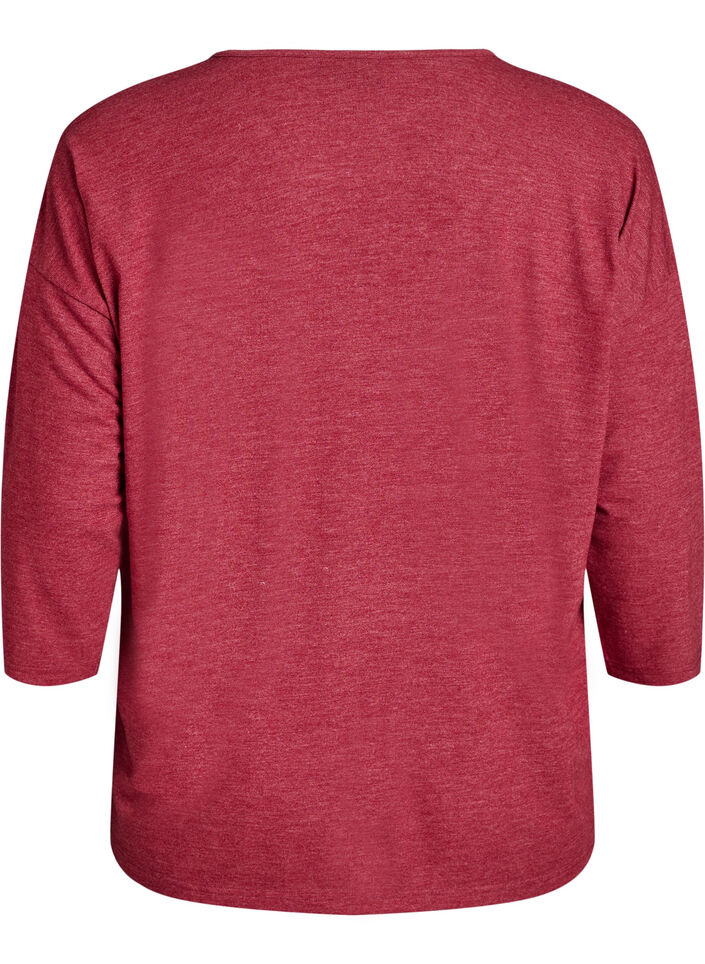Blouse en jersey avec manches 3/4, Bordeaux, Packshot image number 1