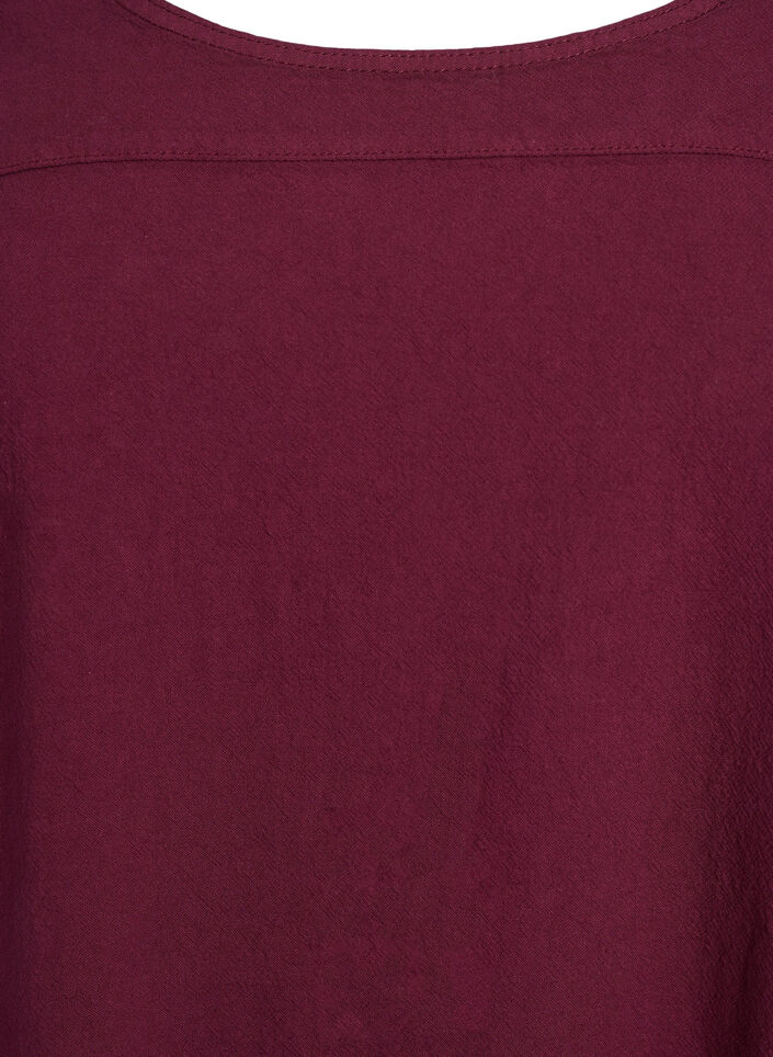 Robe en coton &agrave; manches courtes, Bordeaux fonc&eacute;, Packshot image number 2