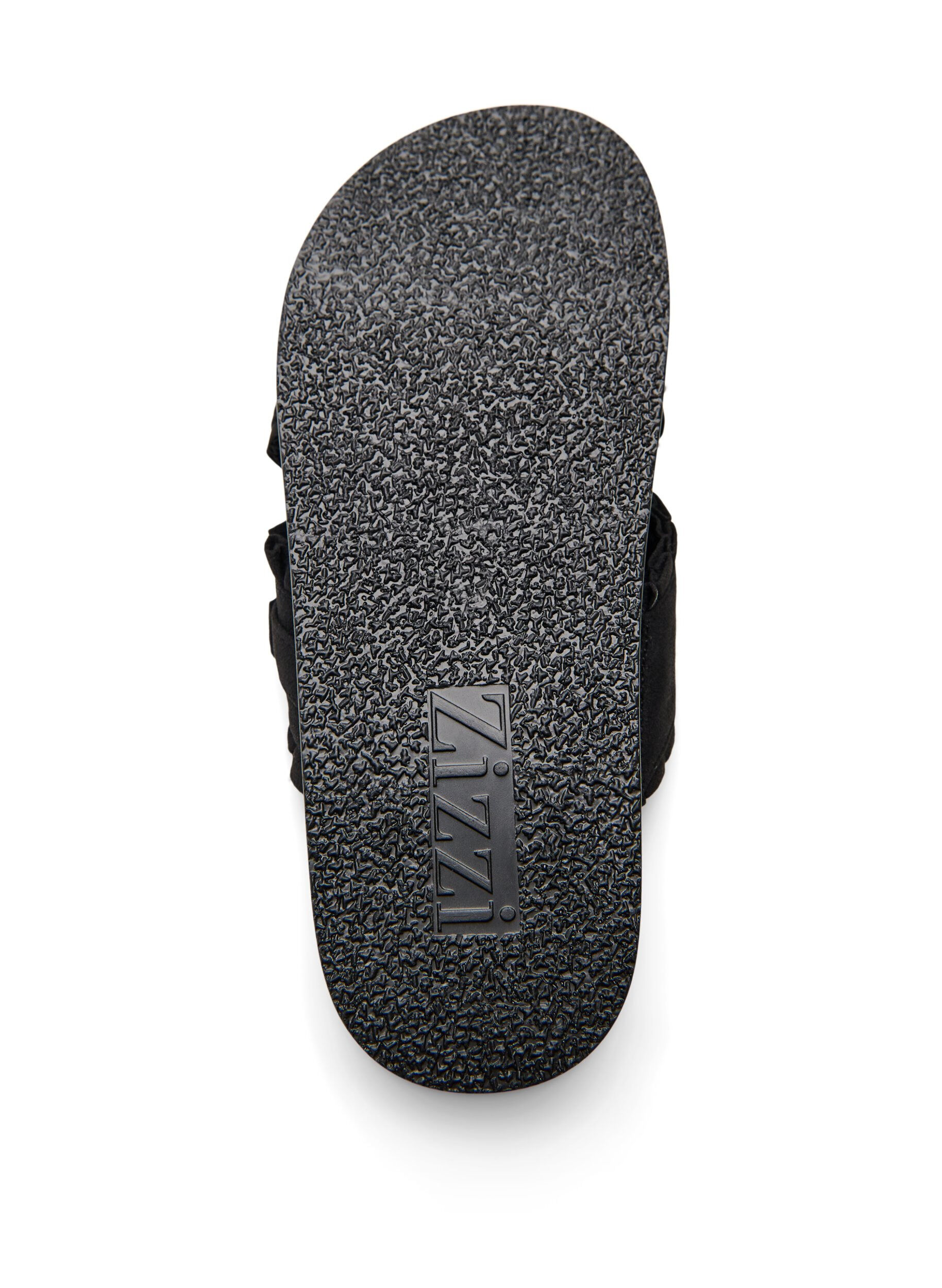 Zizzi Sandales &agrave; brides crois&eacute;es et bords &agrave; volants, Noir, Packshot image number 4