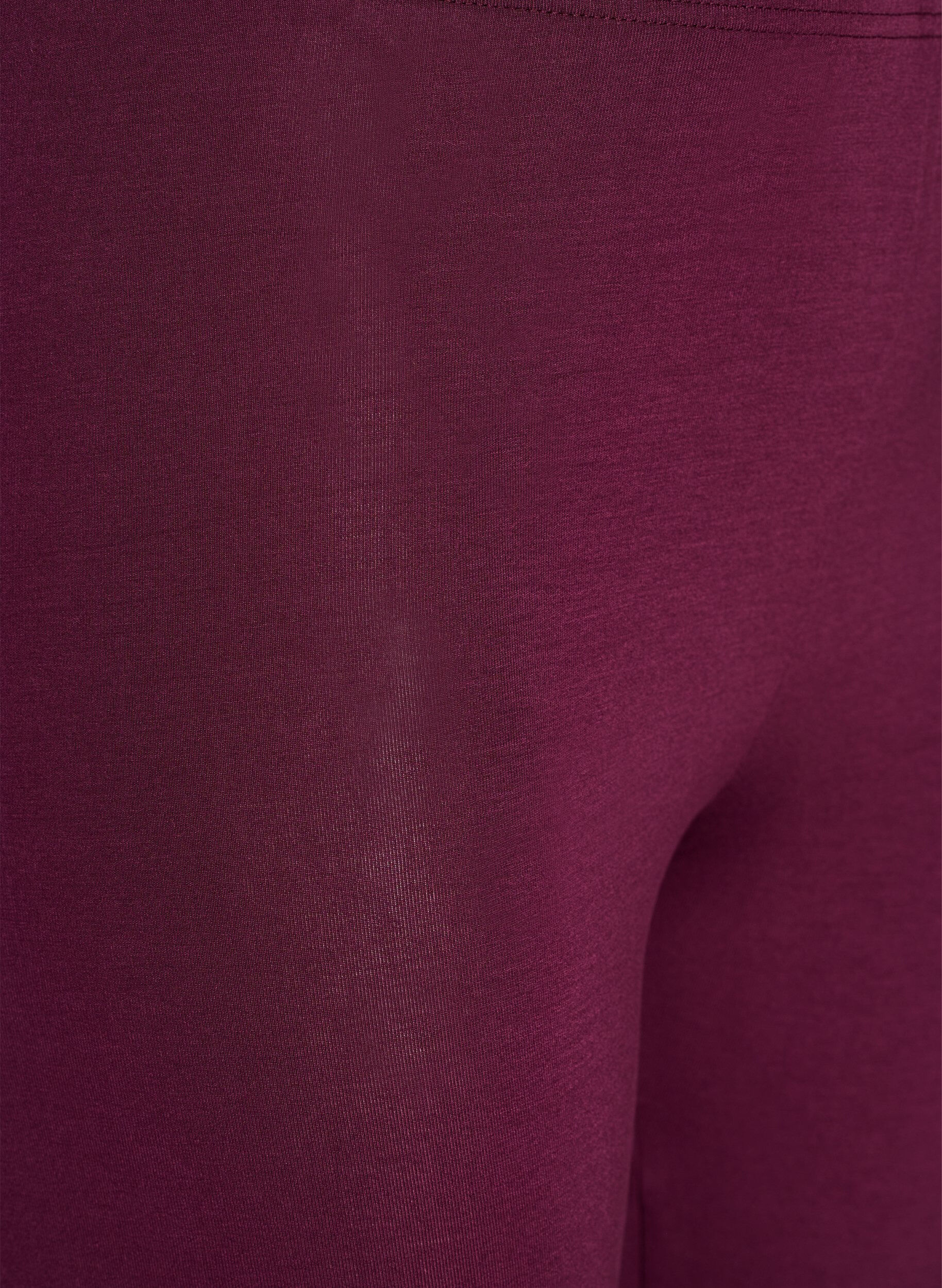 Zizzi Leggings basiques en viscose, Bordeaux fonc&eacute;, Packshot image number 2