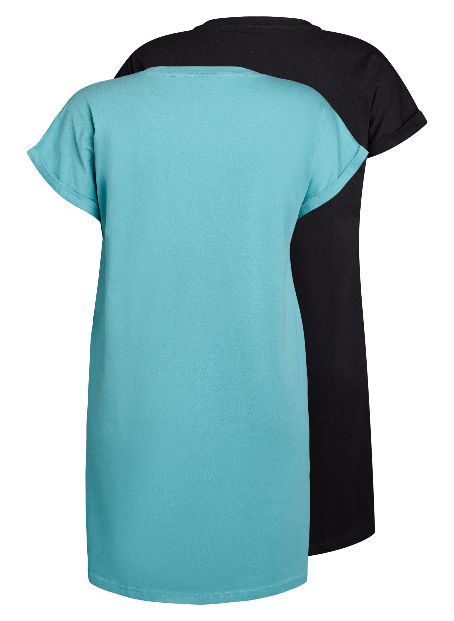 Zizzi2-pack Robe T-shirt &agrave; manches courtes, Bleu, Packshot image number 1