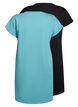 2-pack Robe T-shirt &agrave; manches courtes, Bleu, Packshot image number 1