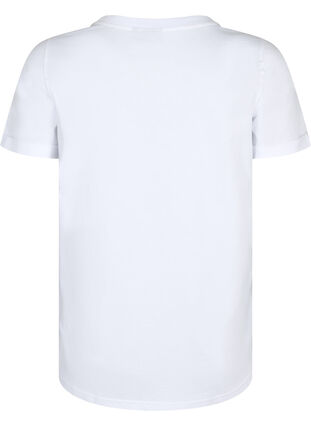 T-shirt en coton basique, Bright White, Packshot image number 1