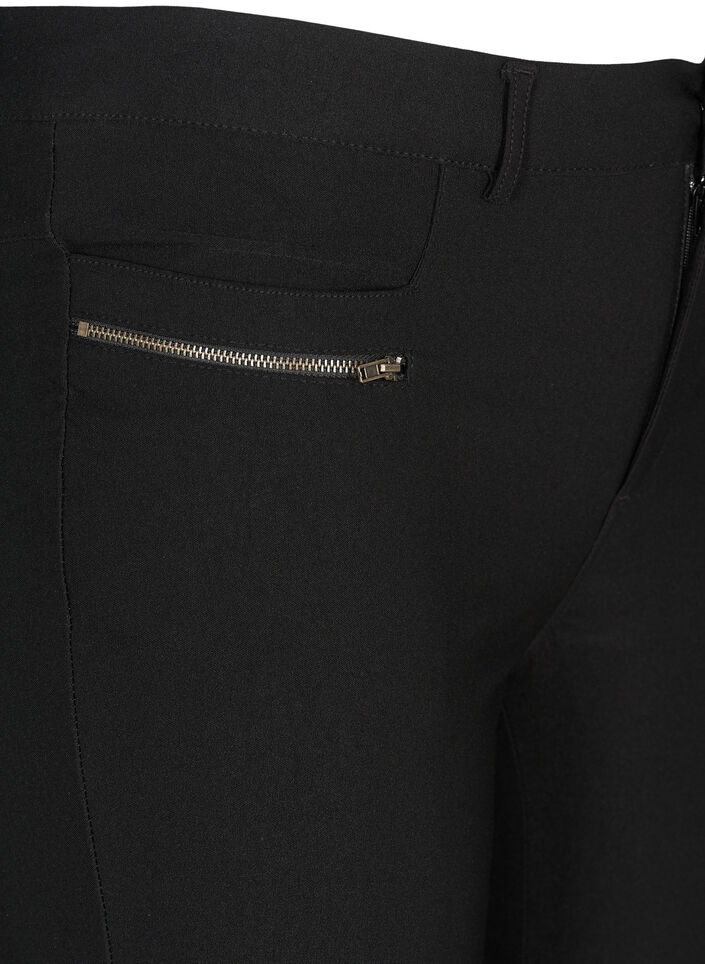 Pantalon capri près du corps en mélange de viscose, Noir, Packshot image number 2