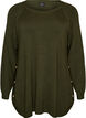 Blouse en maille avec boutons sur le c&ocirc;t&eacute;, Vert fonc&eacute;, Packshot image number 0