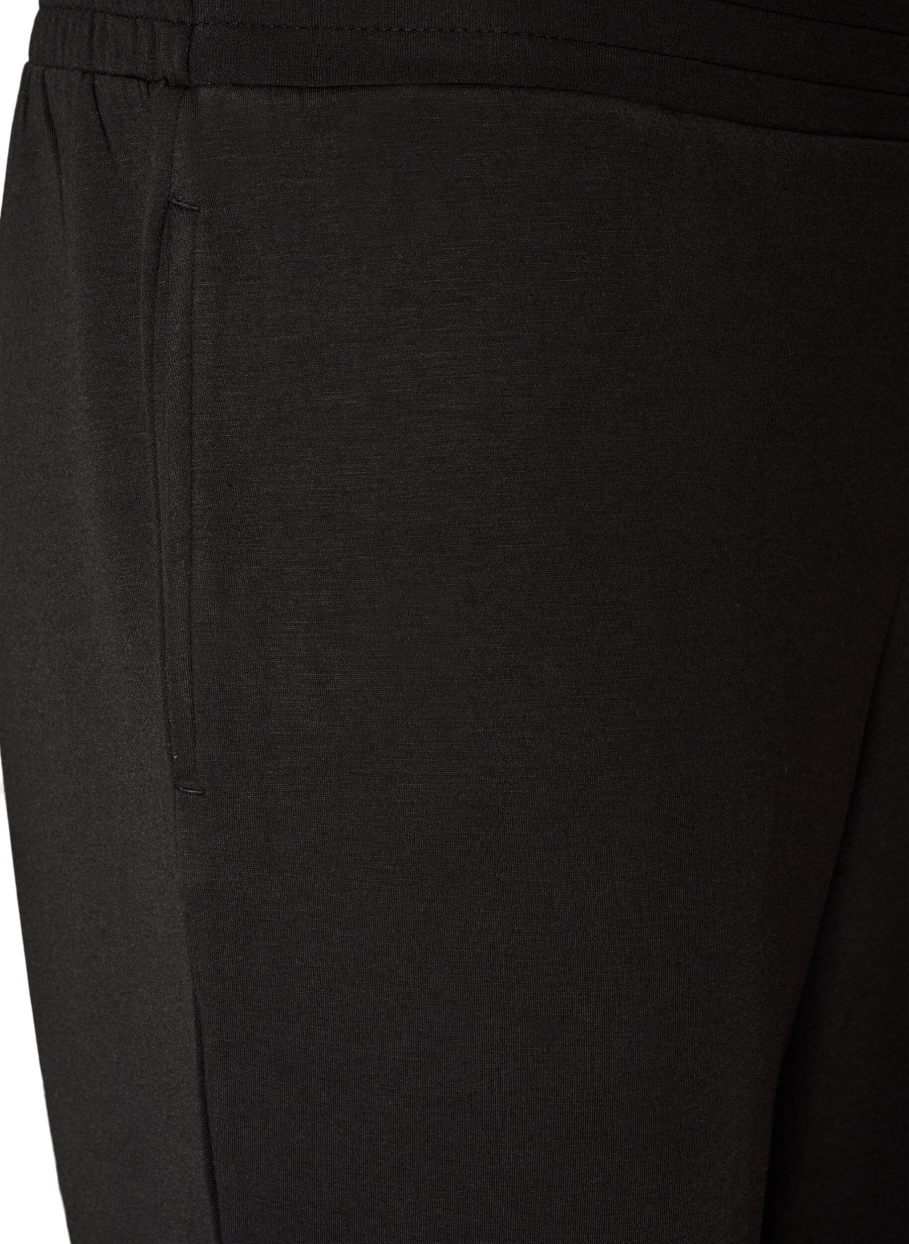 ZizziPantalon en jersey taille haute avec poches, Noir, Packshot image number 2