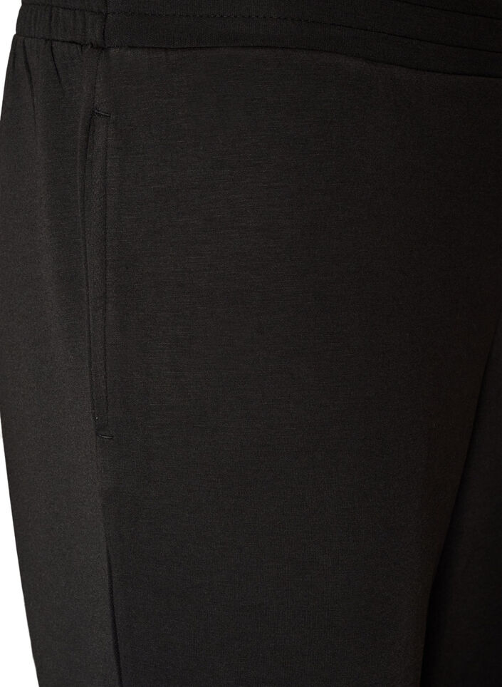 Pantalon en jersey taille haute avec poches, Noir, Packshot image number 2