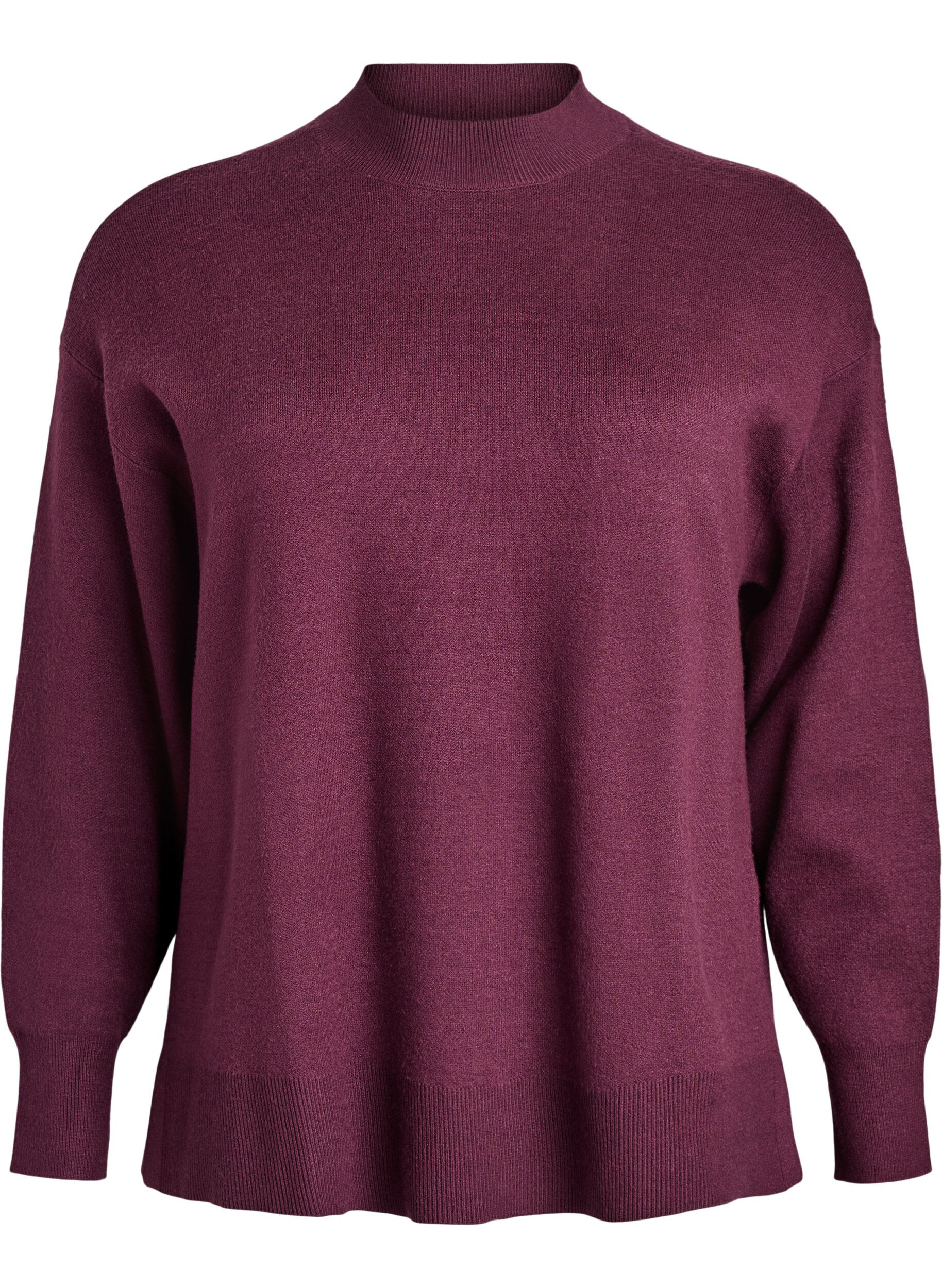 Blouse en maille &agrave; col montant