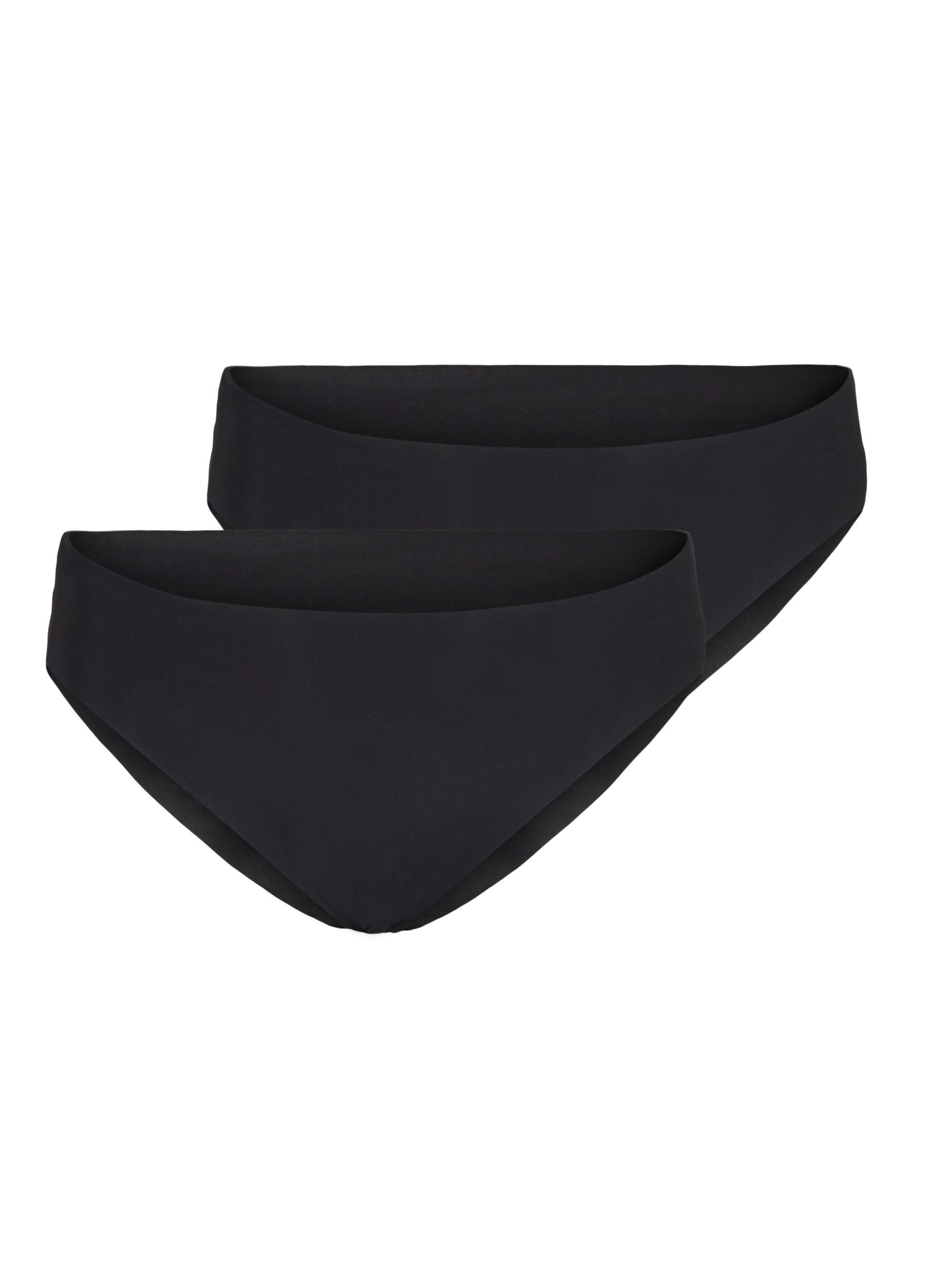 Zizzi Lot de 2 culottes sans coutures, Black, Packshot image number 0