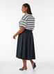 Jupe midi ample &agrave; coupe &eacute;vas&eacute;e, Noir, Model image number 2