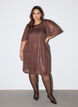 Robe courte en sequins avec motif &agrave; losanges, Marron, Model image number 1
