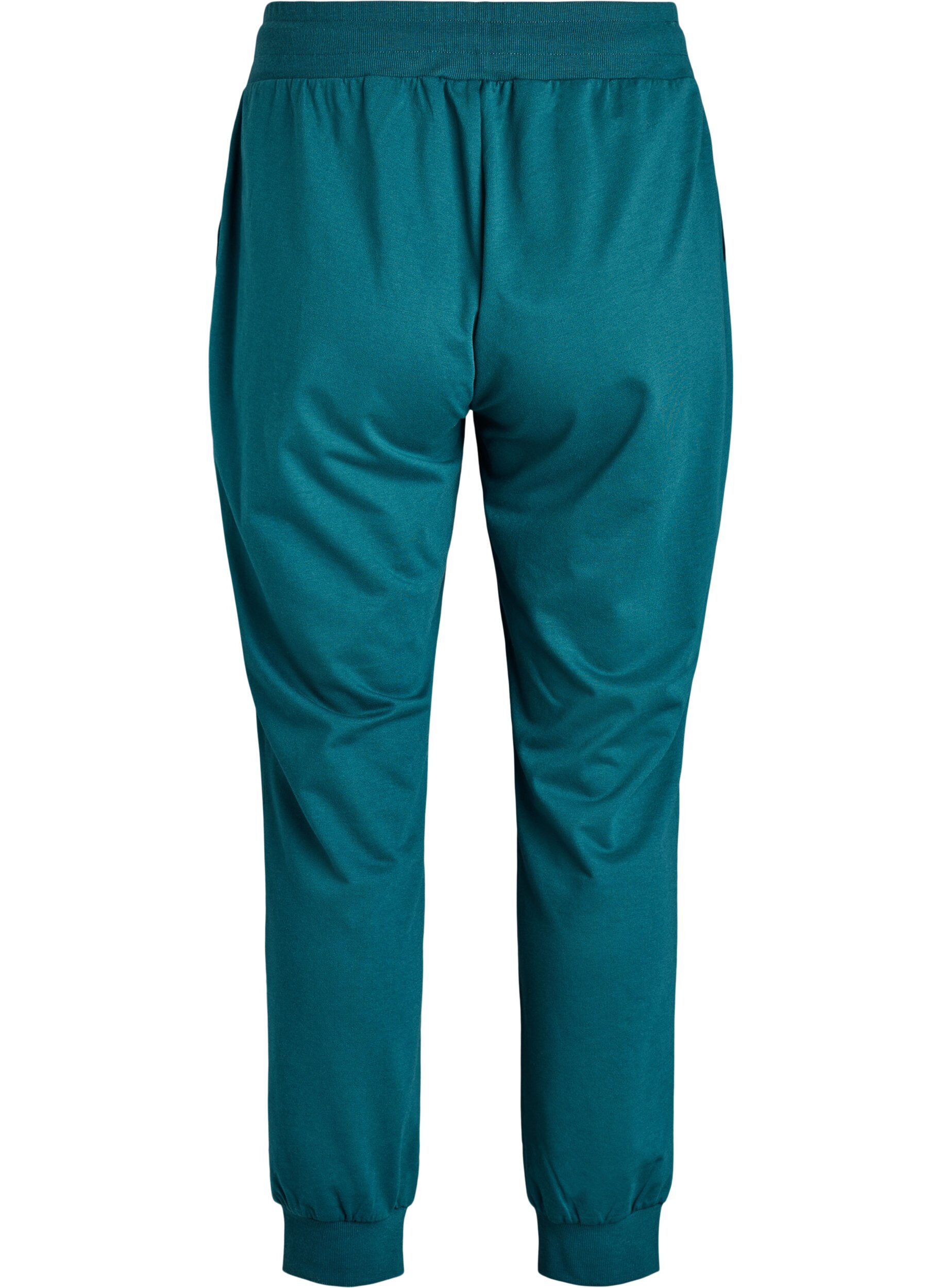 Zizzi Pantalon de surv&ecirc;tement ample avec poches, Vert, Packshot image number 1