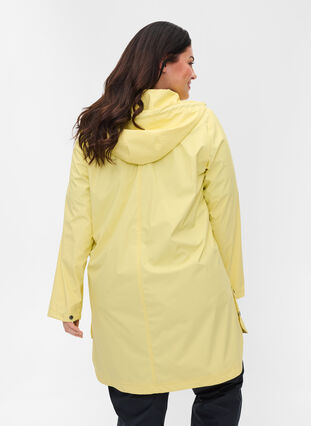 Manteau de pluie avec capuche et poches, Pale Banana, Model image number 1